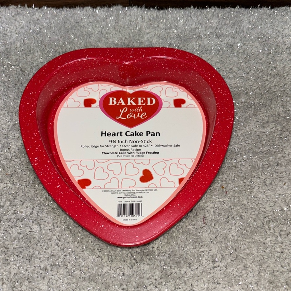 Valentine’s Day “Baked with Love” heart shaped cake pan!